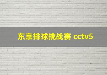 东京排球挑战赛 cctv5